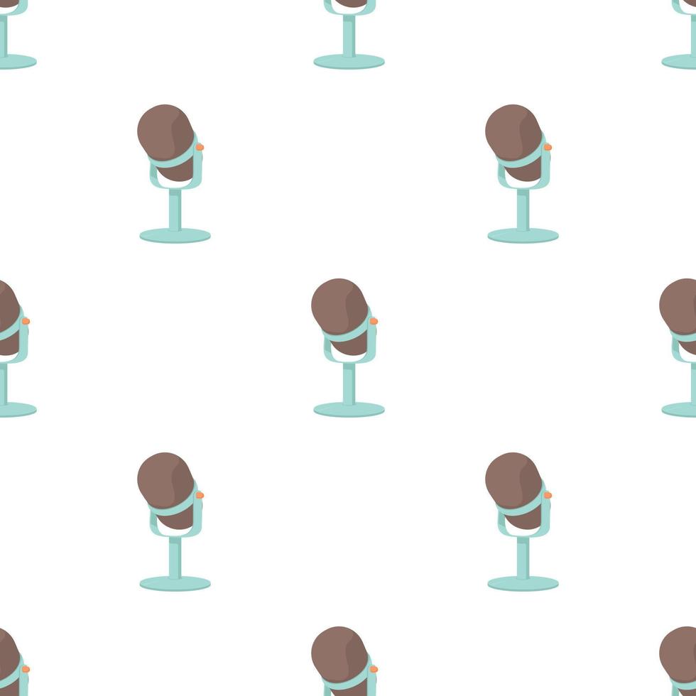 Retro microphone pattern seamless vector