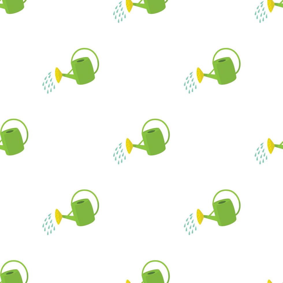 Watering can pattern seamless vector