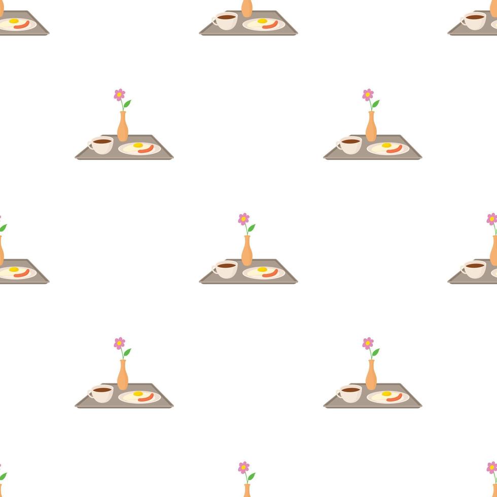 Breakfast in bed pattern seamless vector