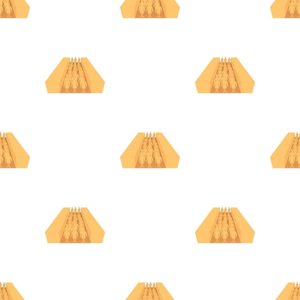 Terracotta army pattern seamless vector
