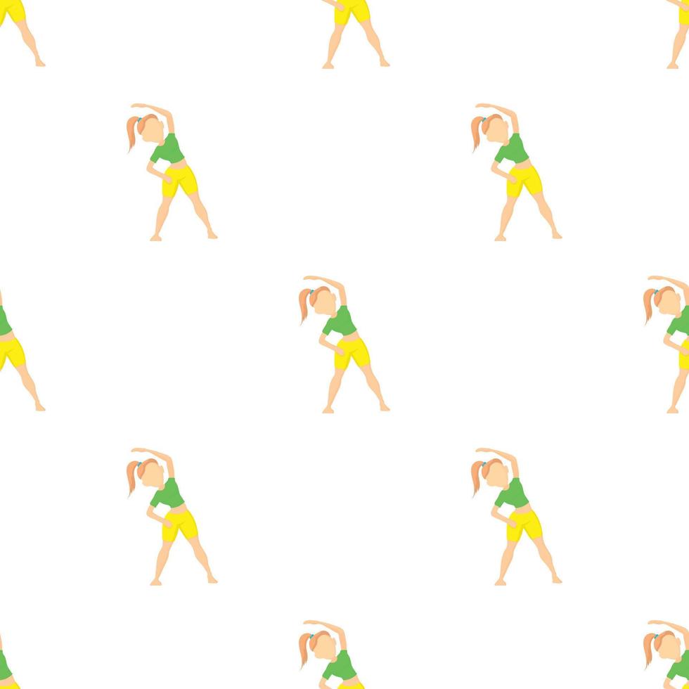 Girl doing exercises pattern seamless vector 19196190 Vector Art at ...
