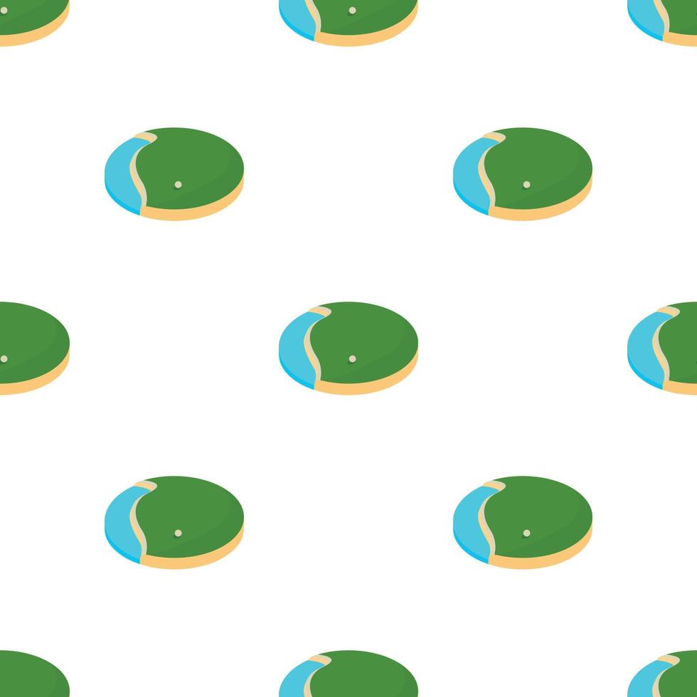 lake in the golf course pattern seamless vector