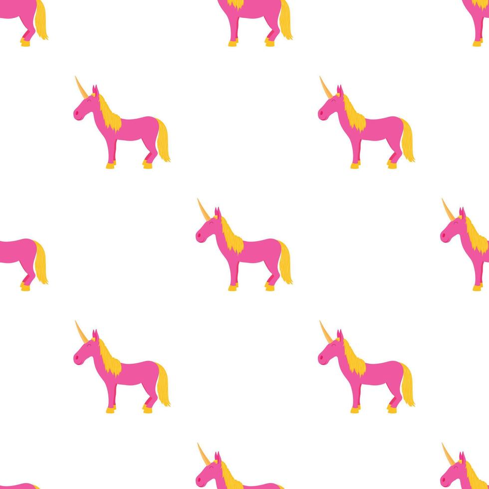 Pink unicorn pattern seamless vector
