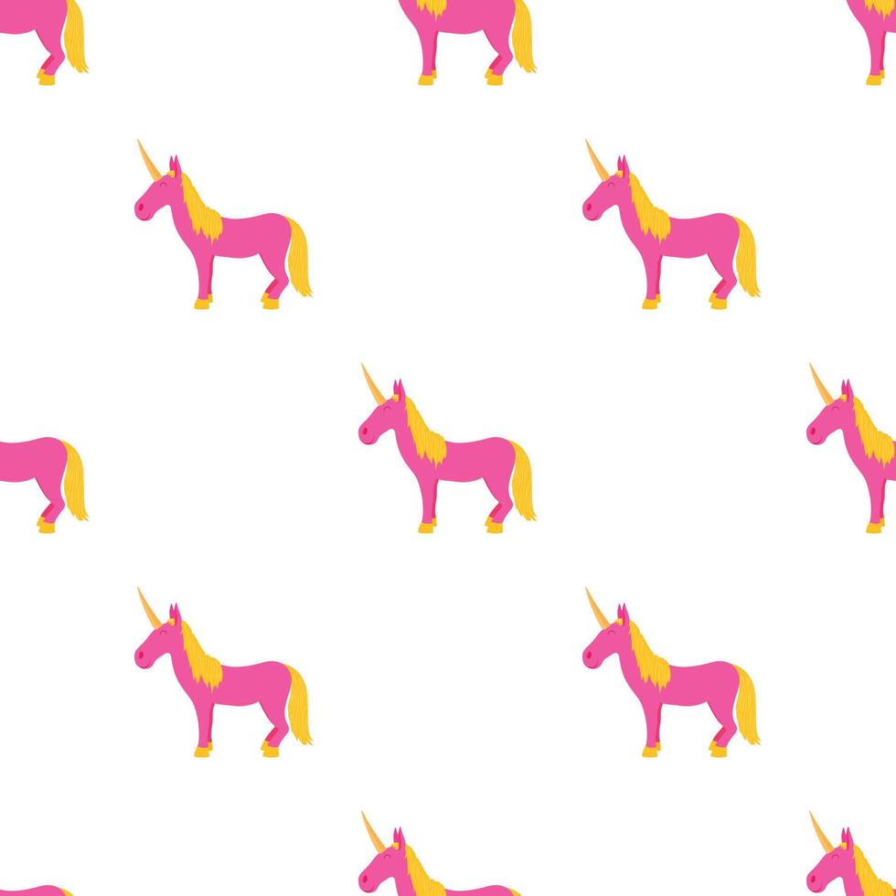 vector transparente de patrón de unicornio rosa