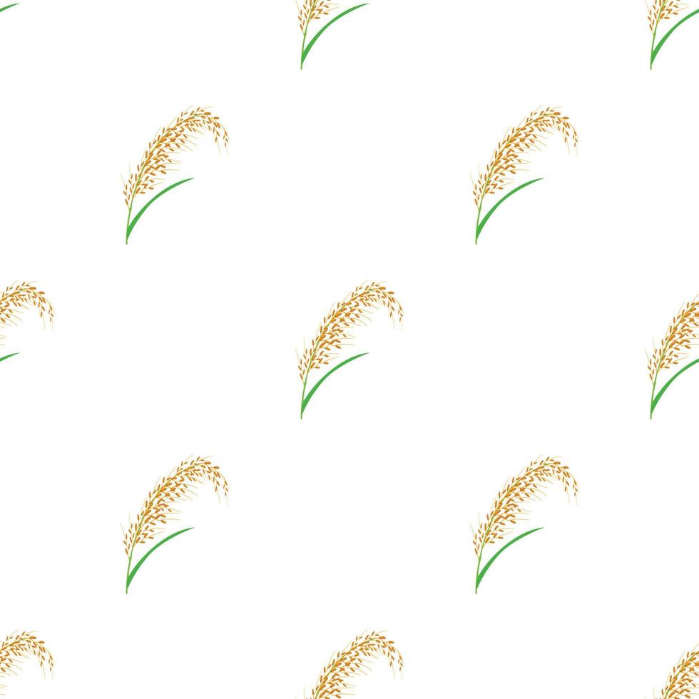 Oat stalk pattern seamless vector