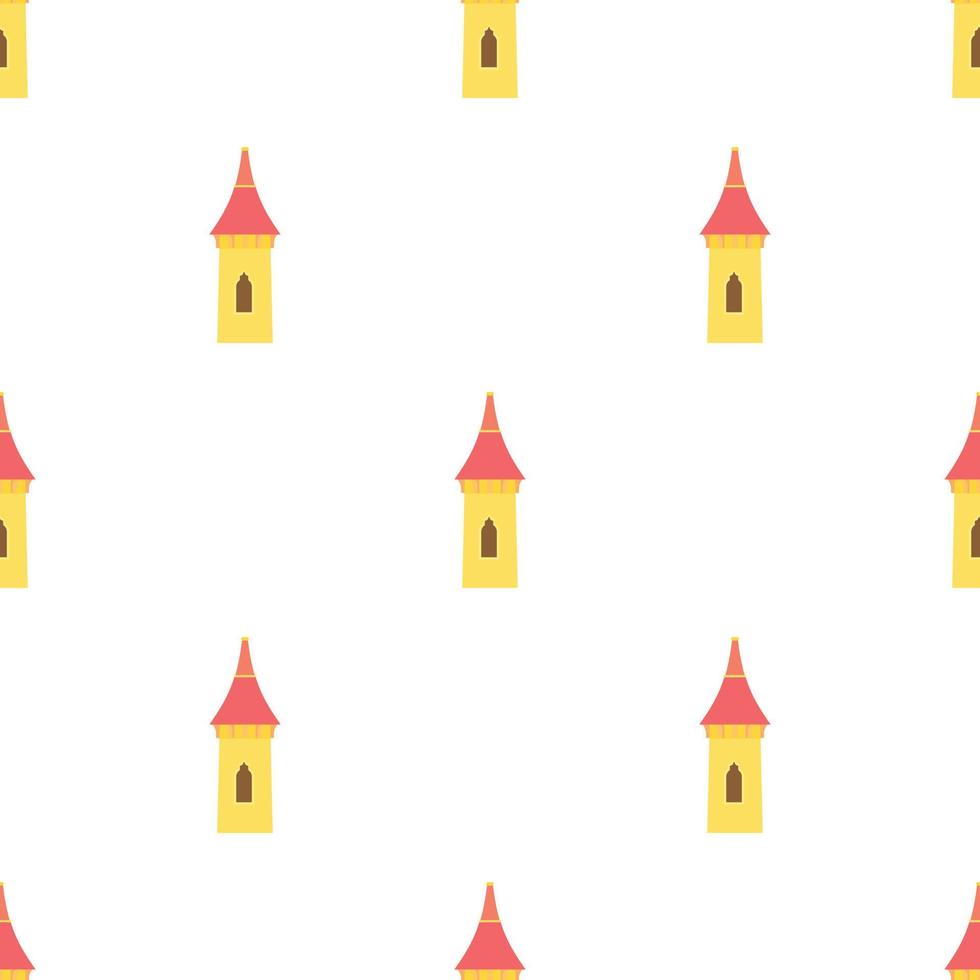 Castle tower pattern seamless vector