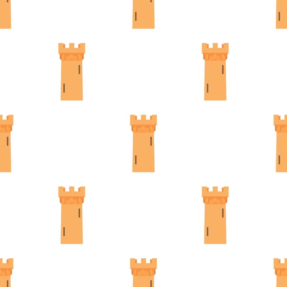 Medieval battle tower pattern seamless vector