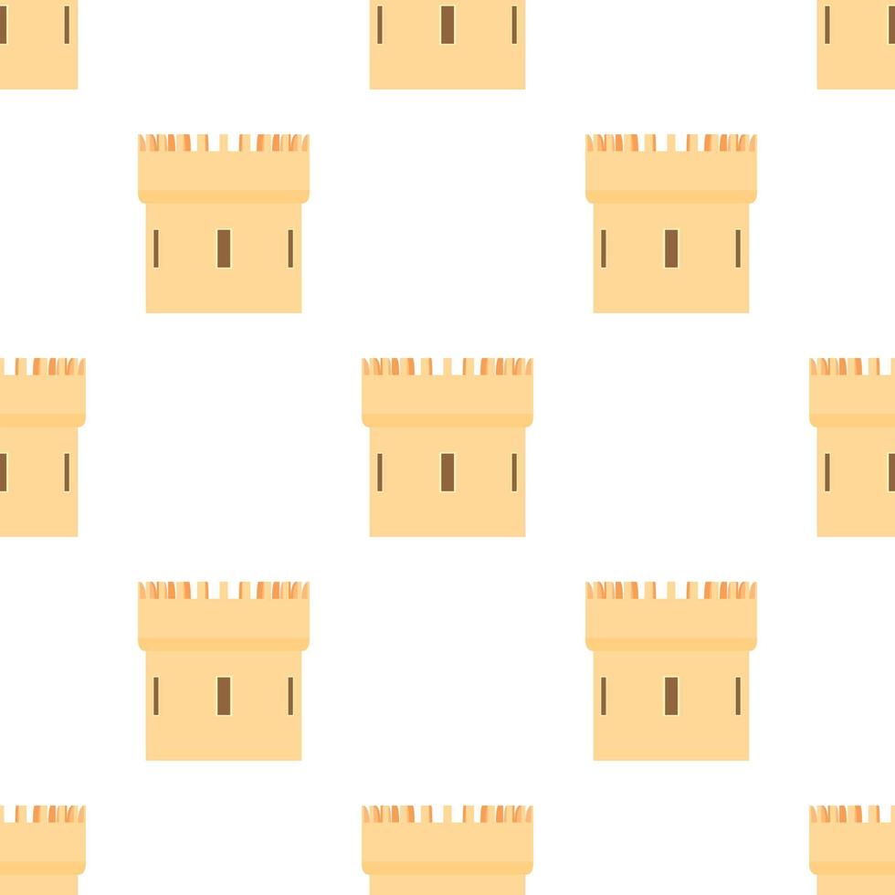 Medieval tower pattern seamless vector