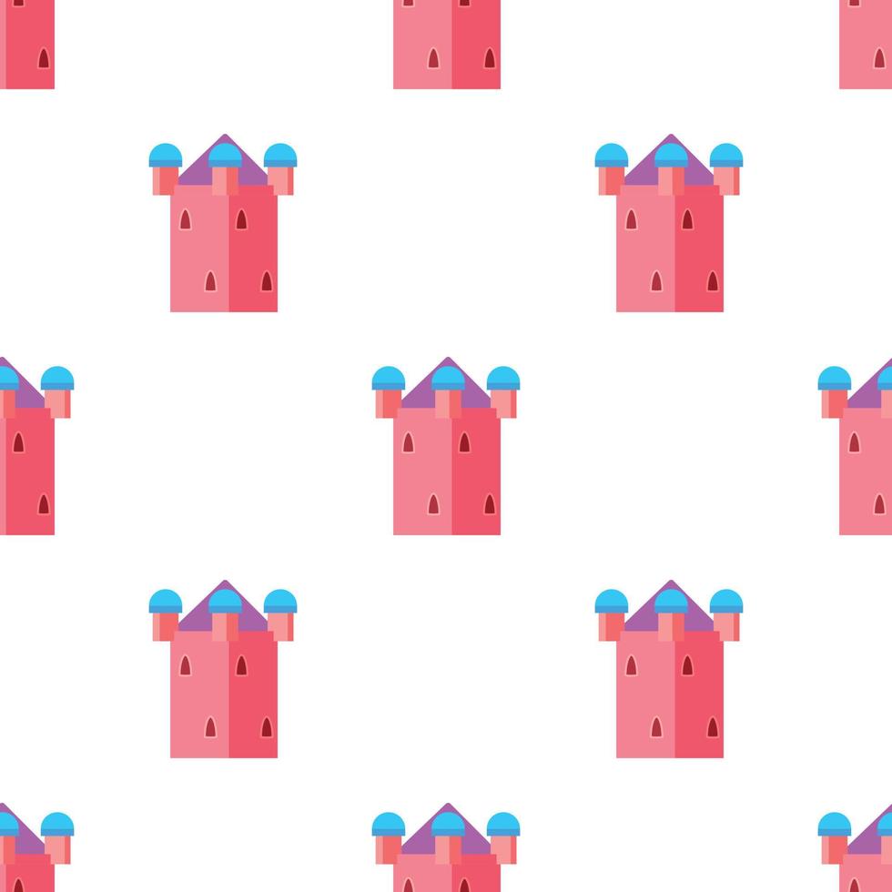 Fairy pink tower pattern seamless vector