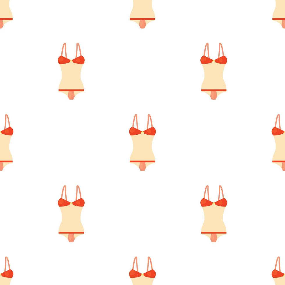 Red and white swimsuit pattern seamless vector