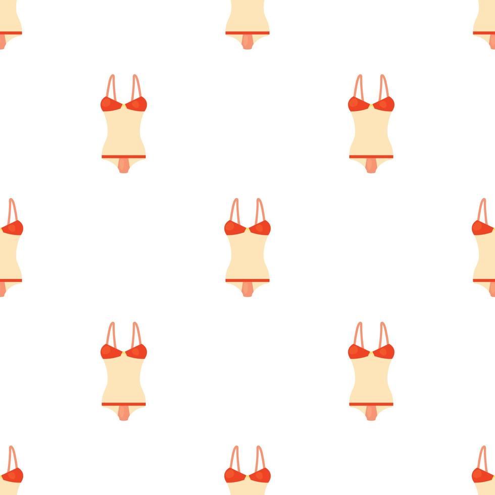 Red and white swimsuit pattern seamless vector