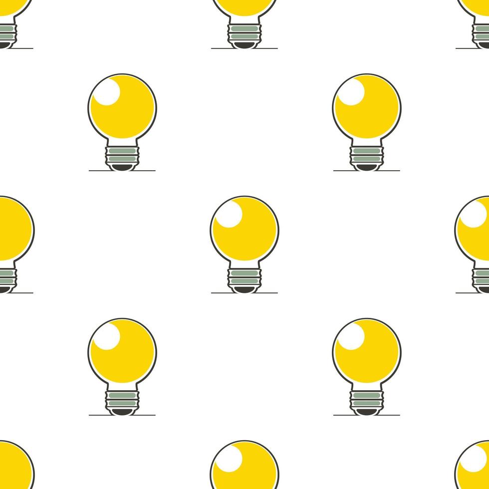 Light bulb pattern seamless vector