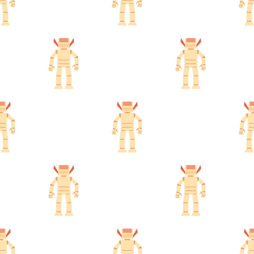 Humanoid robot pattern seamless vector