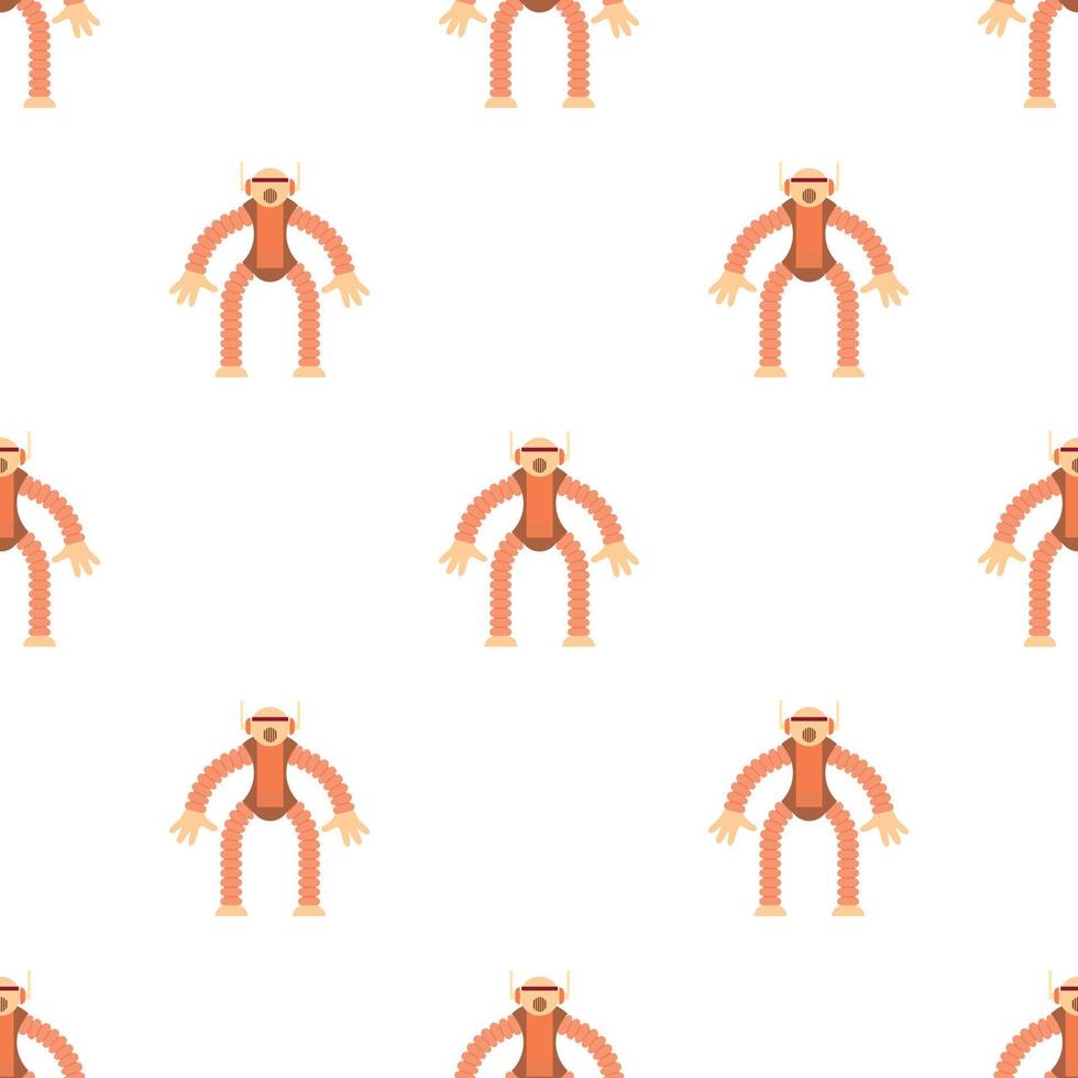 Robot monkey pattern seamless vector