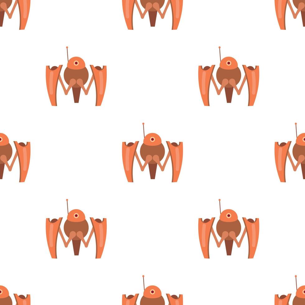 Robot crab pattern seamless vector