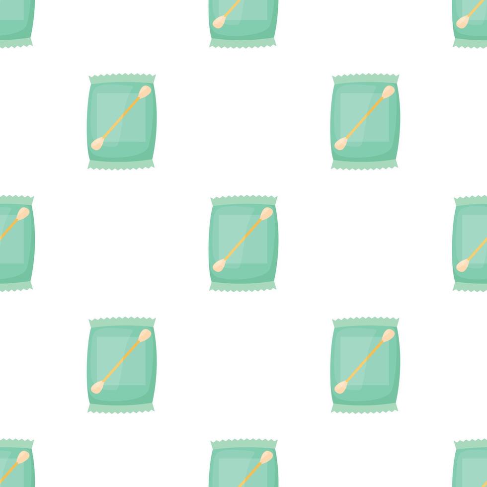 Cotton bud pattern seamless vector