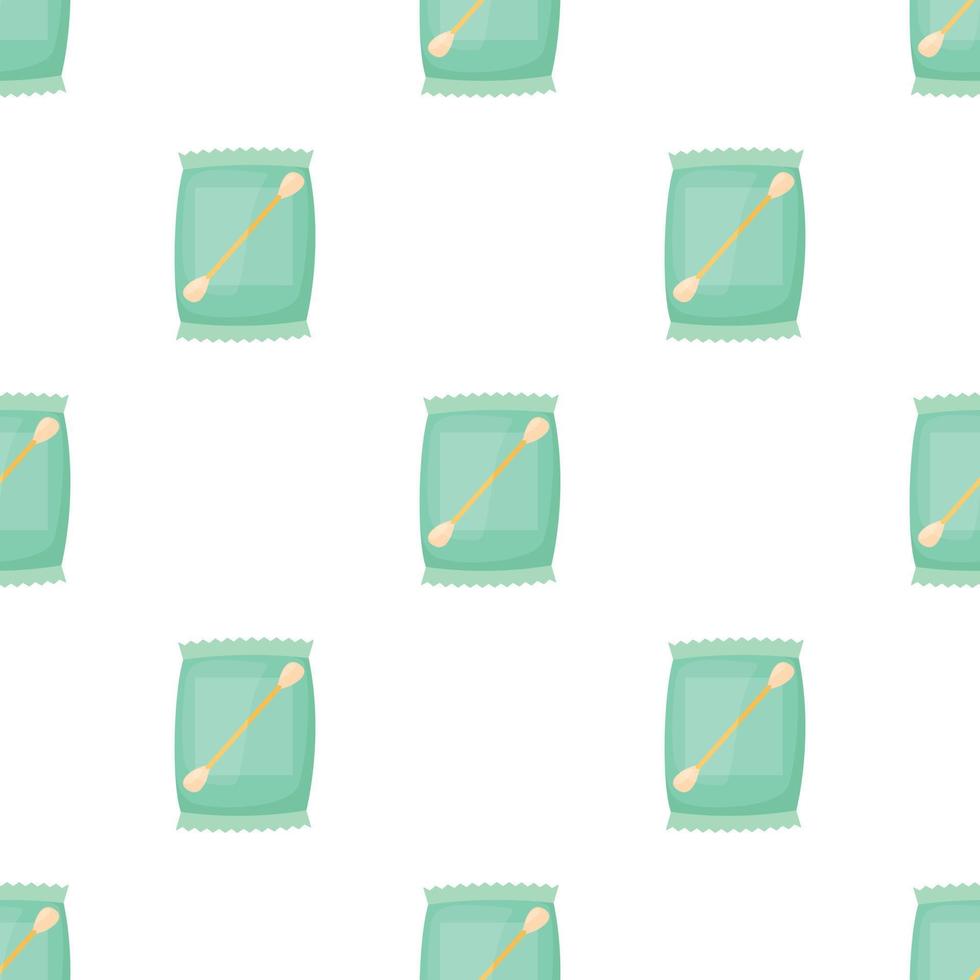 Cotton bud pattern seamless vector