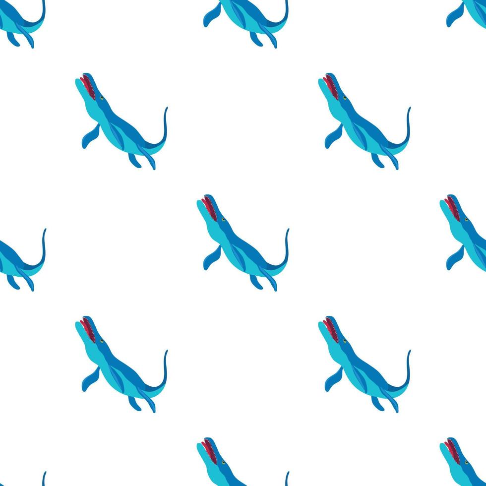 Underwater dinosaur car pattern seamless vector