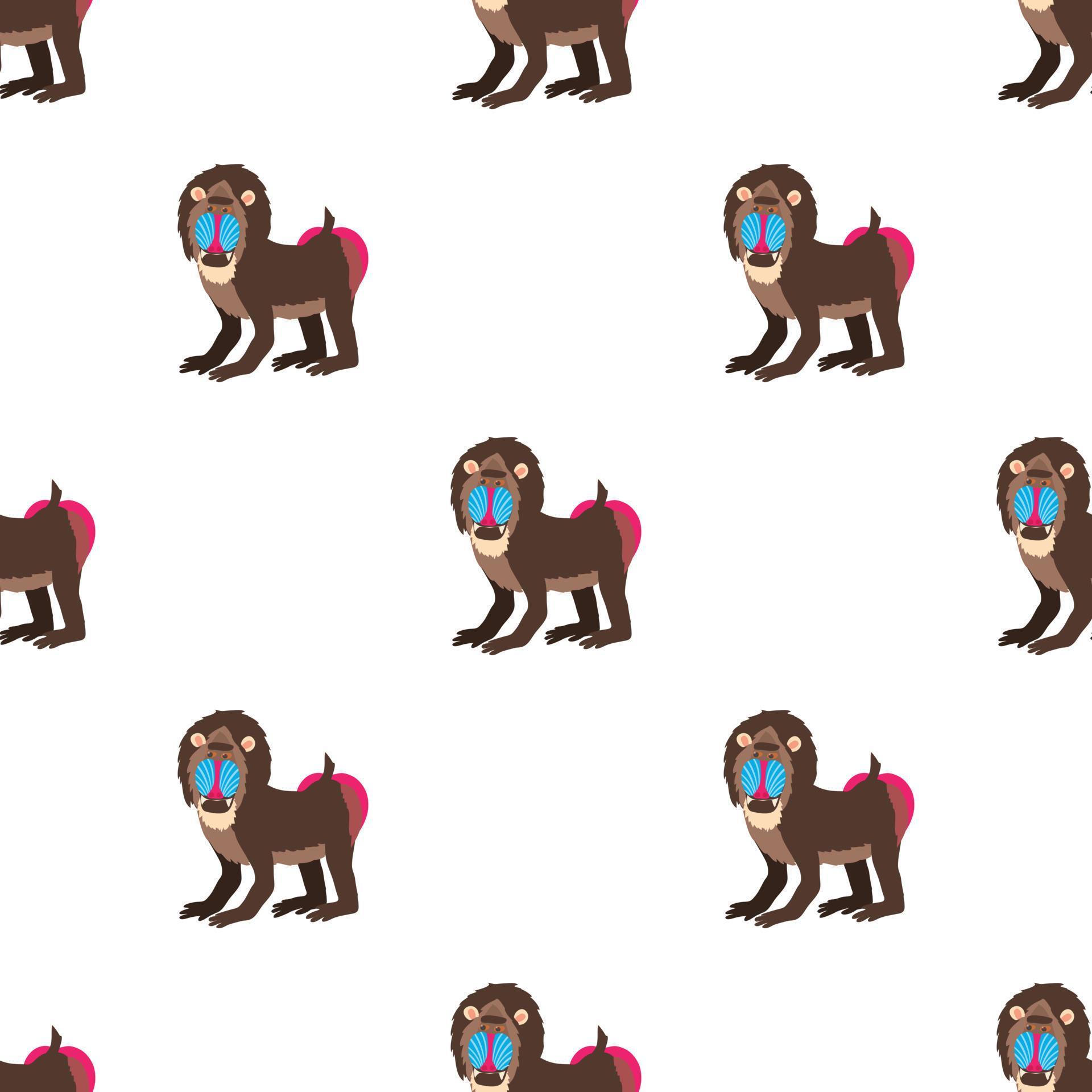 Mandril Vector Mandrill pattern seamless vector 19196495 Vector Art at Vecteezy