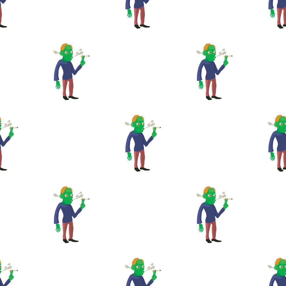 Zombie smokes pattern seamless vector