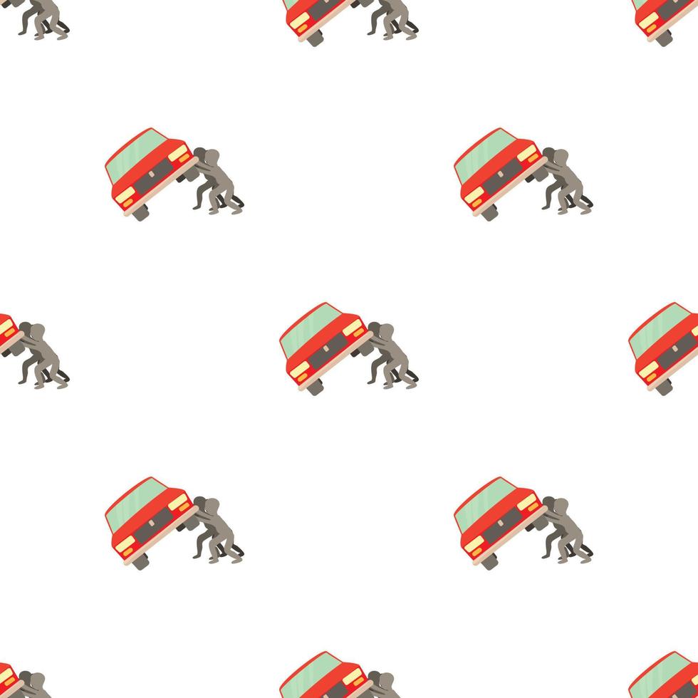 People overturned car pattern seamless vector