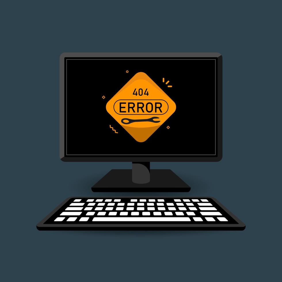 Internet error concept, Digital marketing illustration. vector