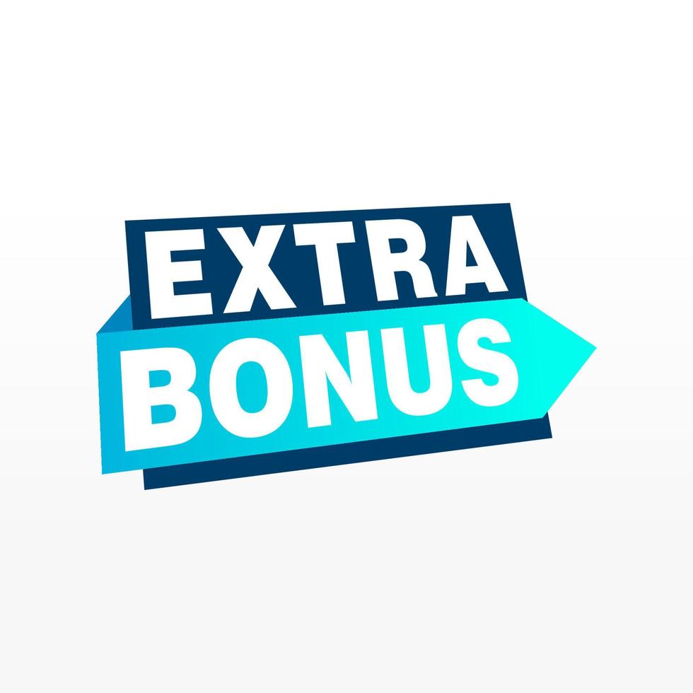 Vector Illustration Red Extra Bonus Label. Modern Web Banner Element