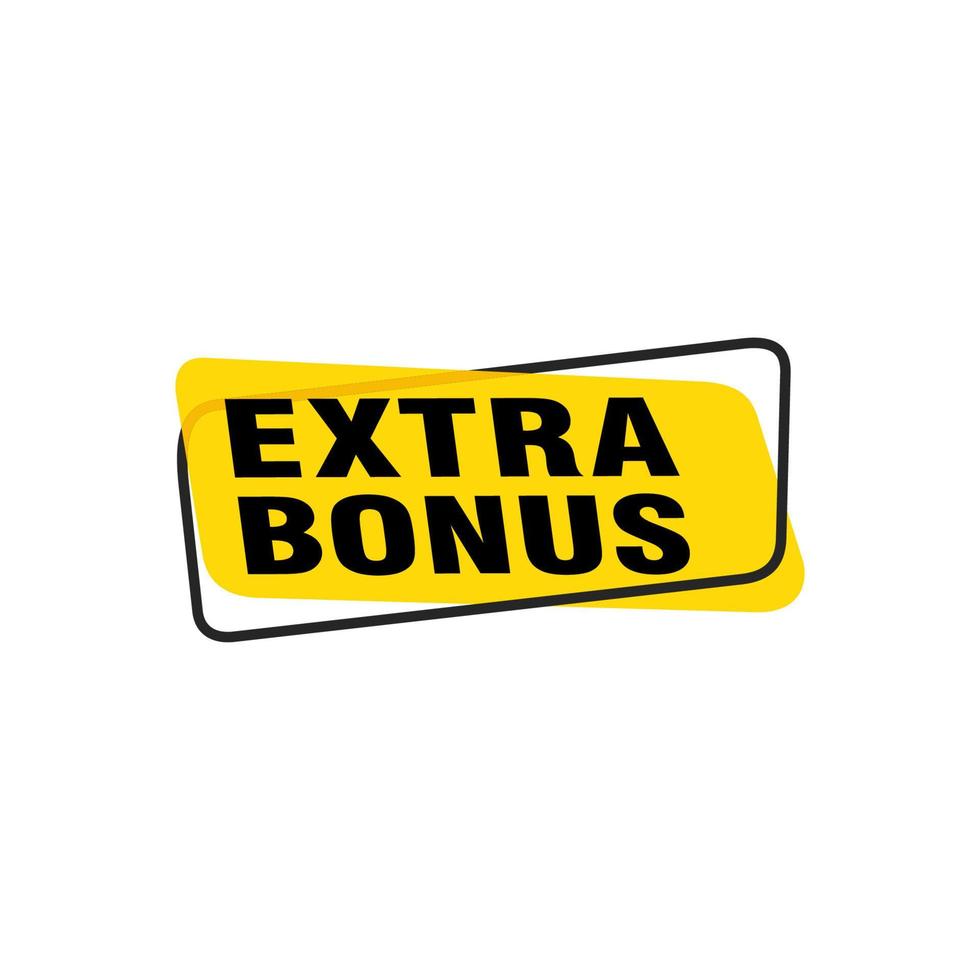 Vector Illustration Red Extra Bonus Label. Modern Web Banner Element
