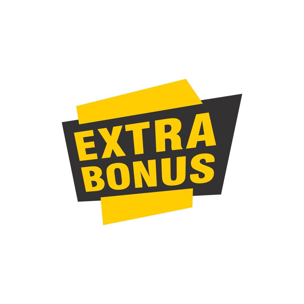 Vector Illustration Red Extra Bonus Label. Modern Web Banner Element