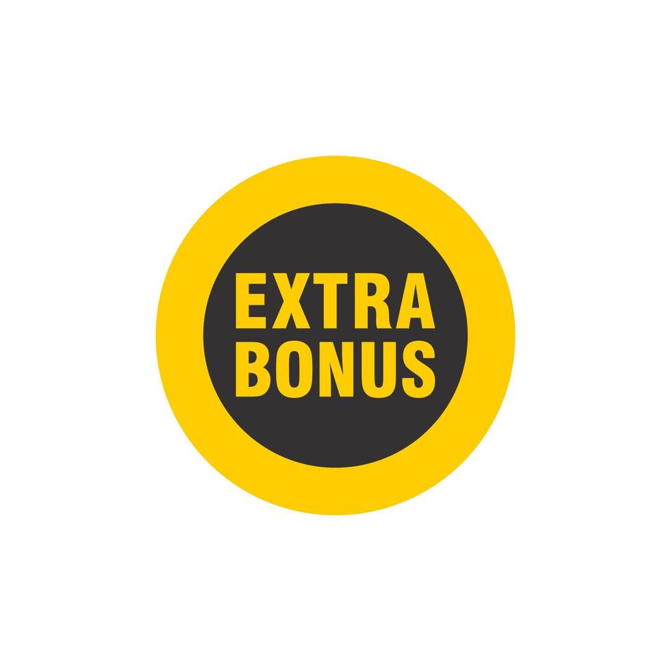 Vector Illustration Red Extra Bonus Label. Modern Web Banner Element