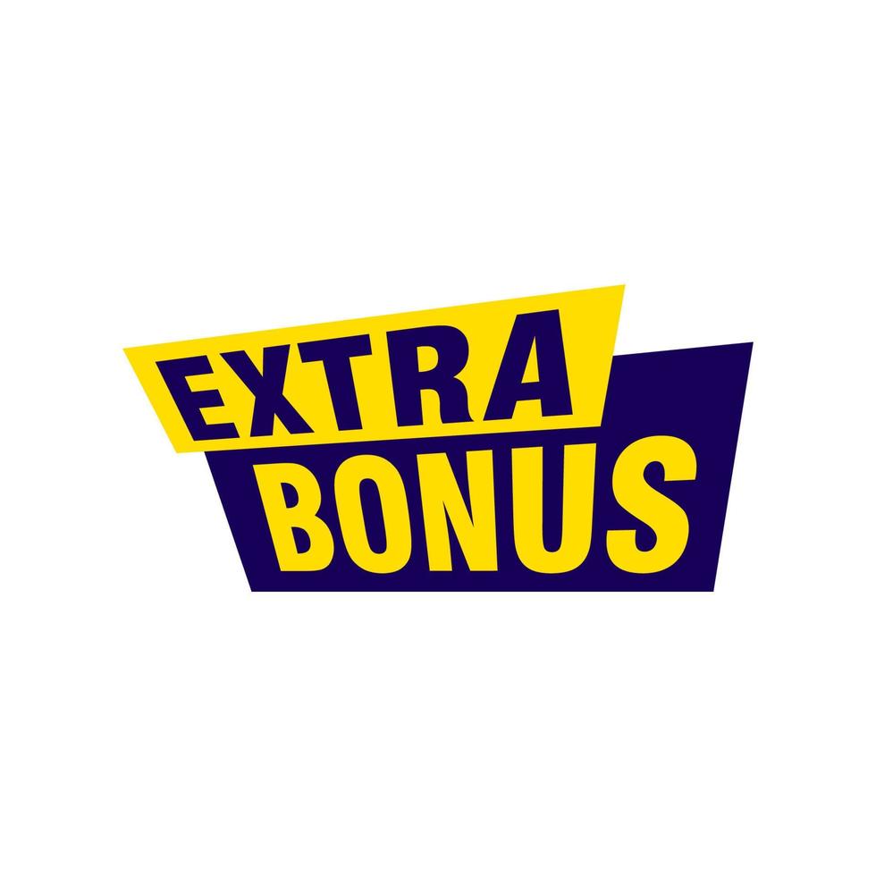Vector Illustration Red Extra Bonus Label. Modern Web Banner Element