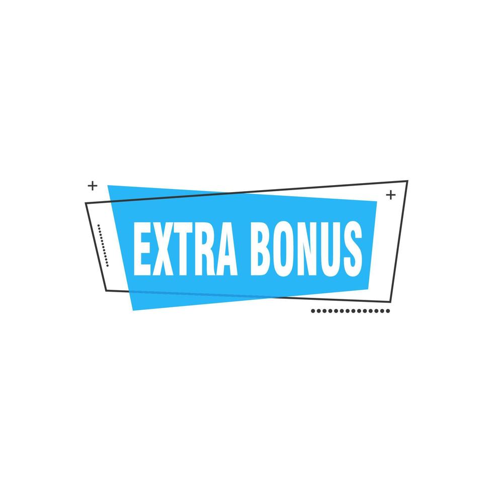 Vector Illustration Red Extra Bonus Label. Modern Web Banner Element