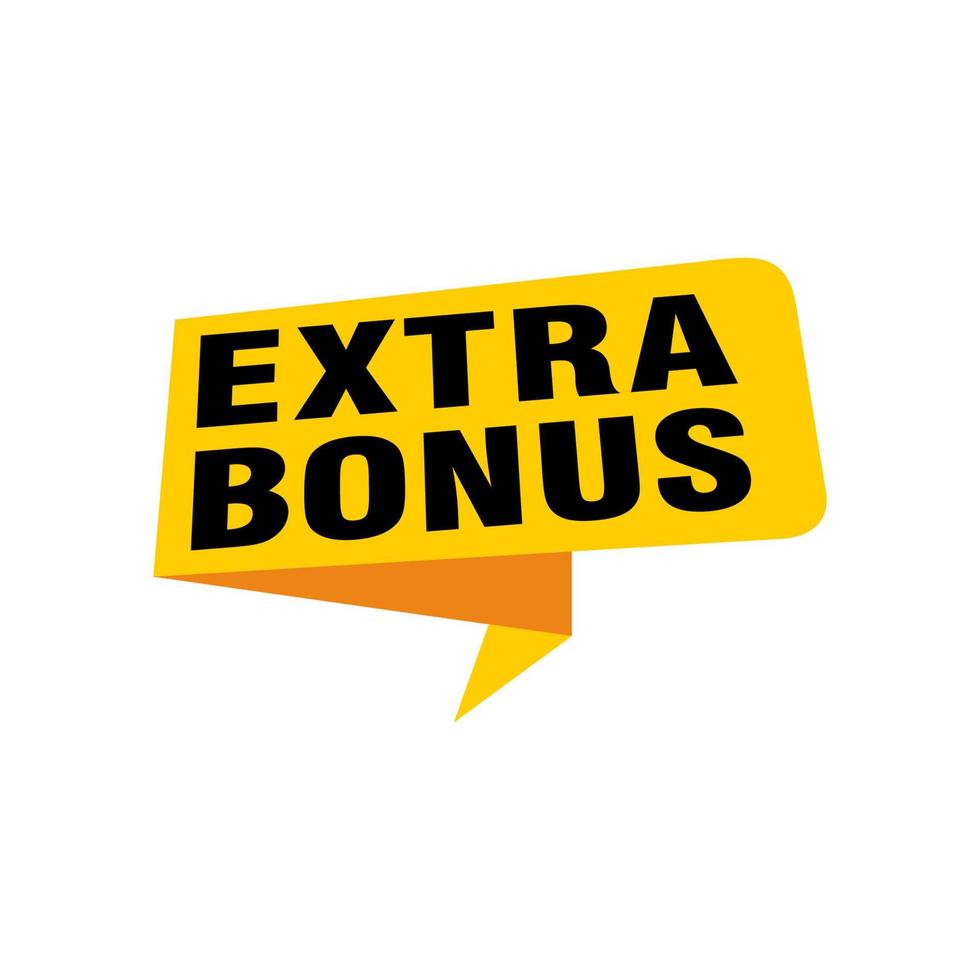Vector Illustration Red Extra Bonus Label. Modern Web Banner Element