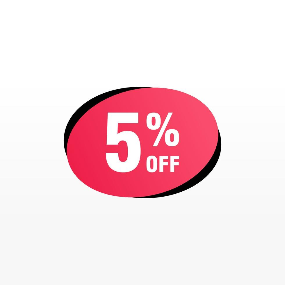 5 discount, Sales Vector badges for Labels, , Stickers, Banners, Tags, Web Stickers, New offer. Discount origami sign banner.