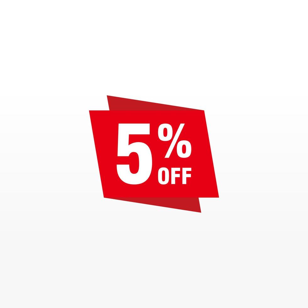 5 discount, Sales Vector badges for Labels, , Stickers, Banners, Tags, Web Stickers, New offer. Discount origami sign banner.