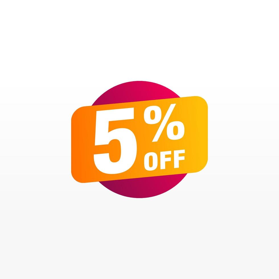 5 discount, Sales Vector badges for Labels, , Stickers, Banners, Tags, Web Stickers, New offer. Discount origami sign banner.