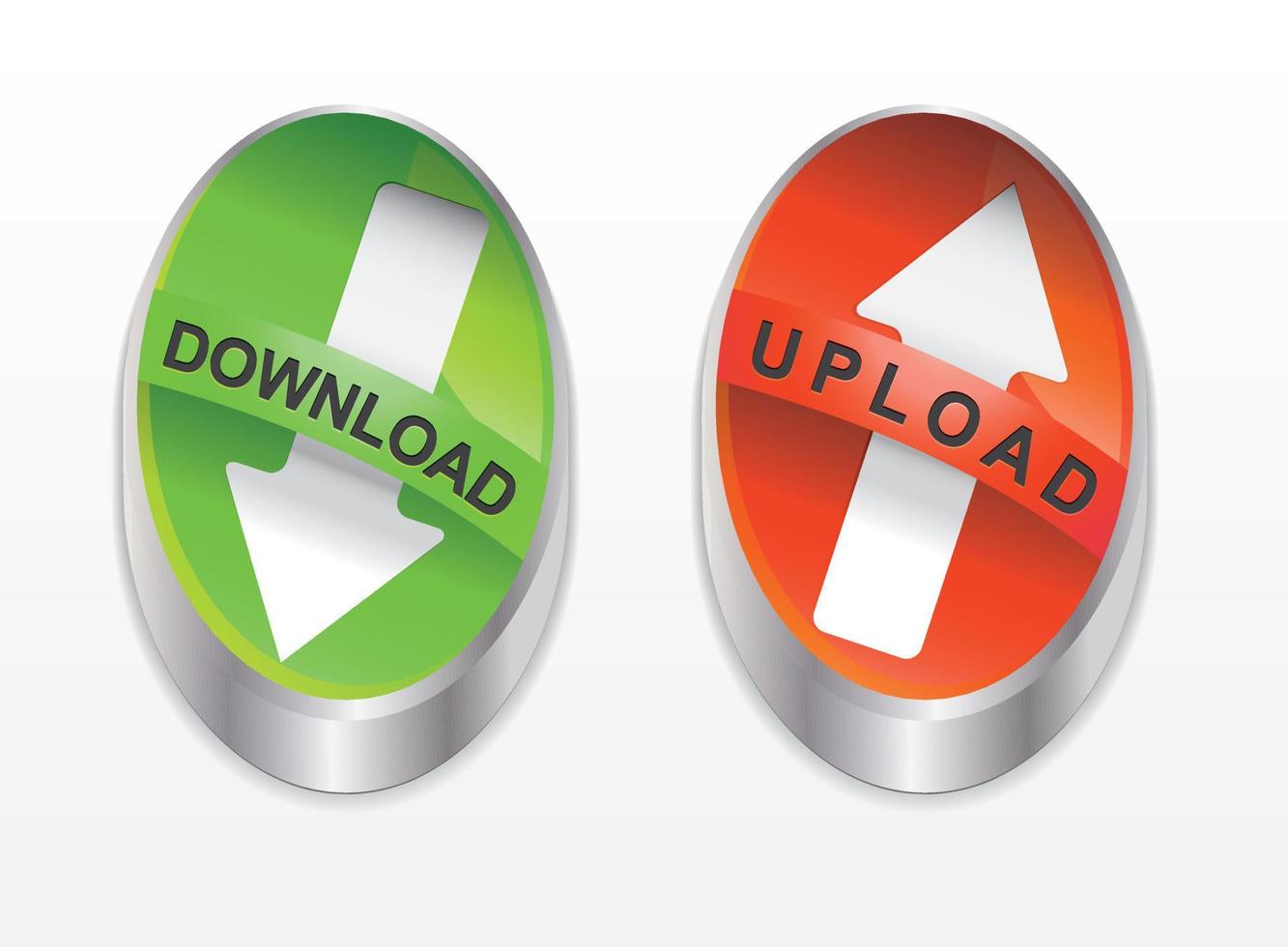 upload and download buttons isolated vector