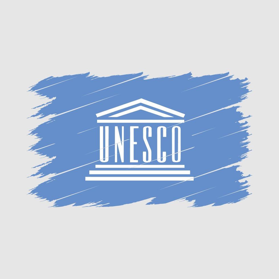 Unesco Flag Brush vector