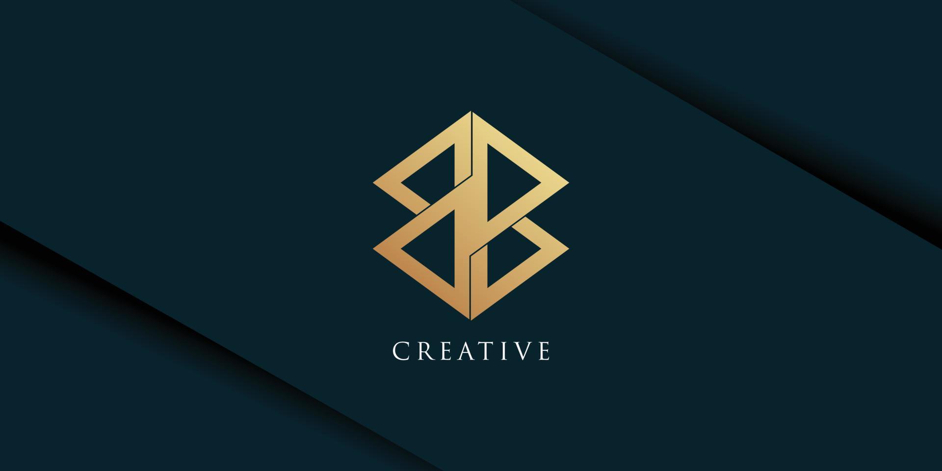 Monogram bb logo illustration with creative design icon vector