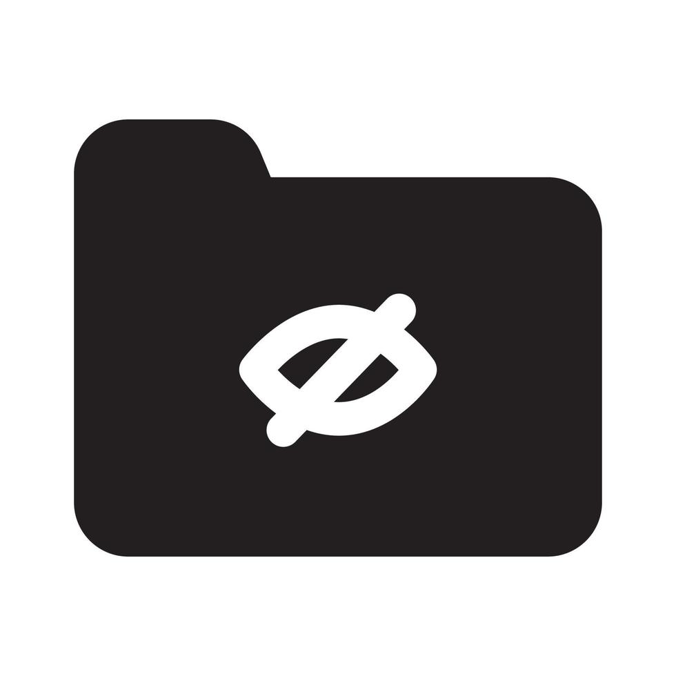 Restrict Folder Icon Solid Style vector