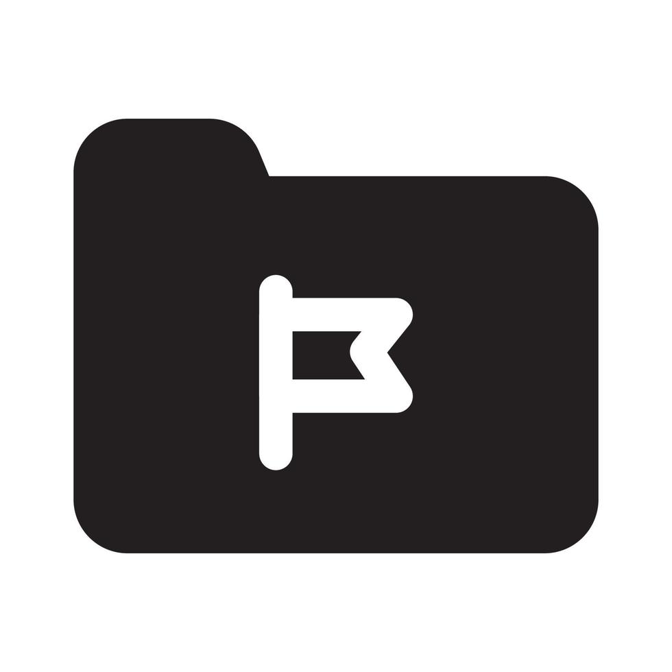Restrict Folder Icon Solid Style vector
