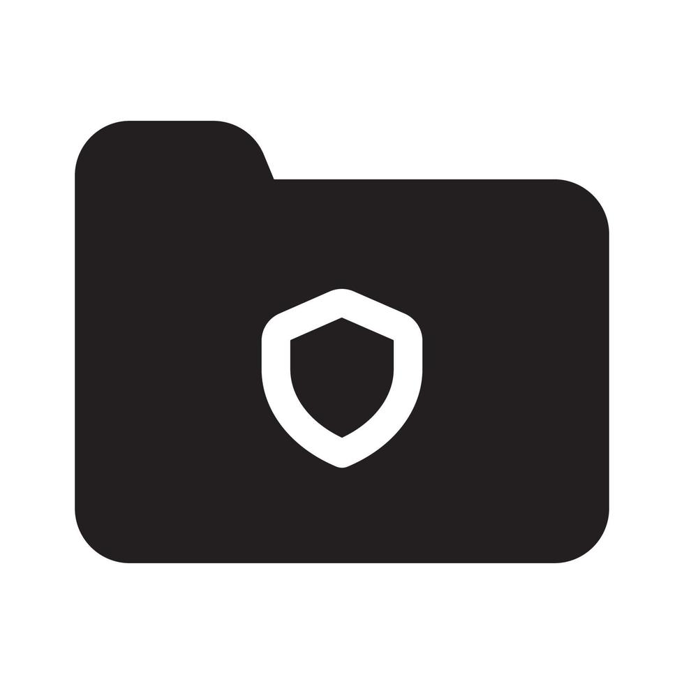 Restrict Folder Icon Solid Style vector