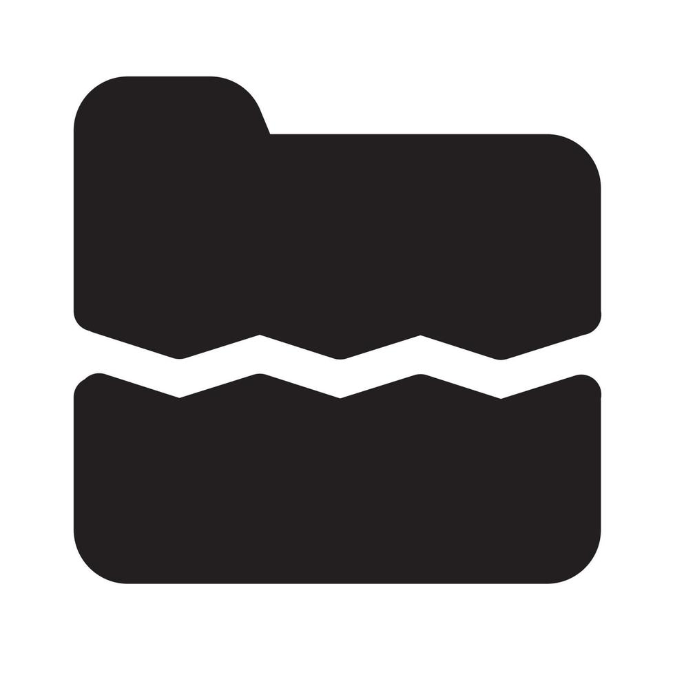Restrict Folder Icon Solid Style vector