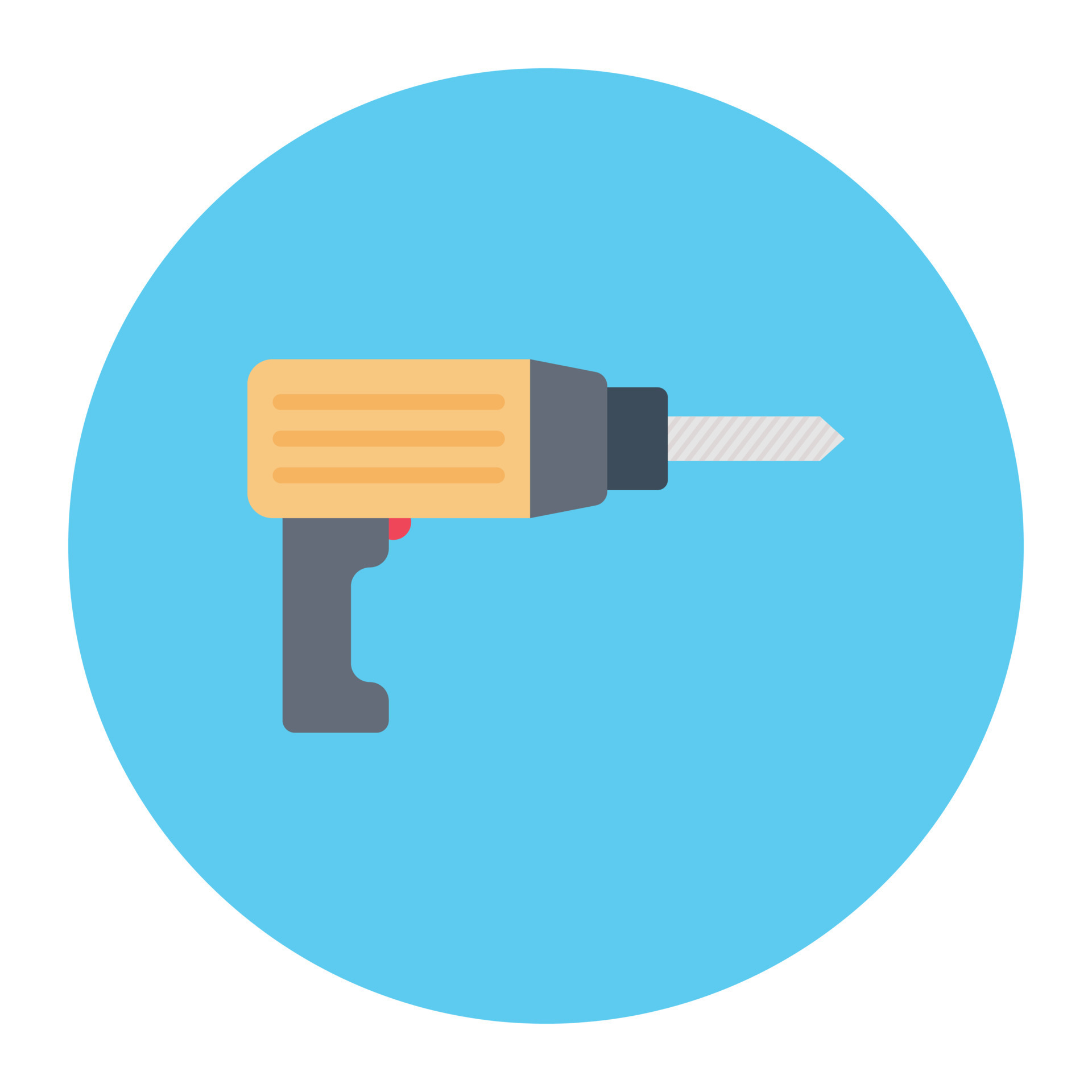 ilustración vectorial de la máquina perforadora en un fondo. símbolos