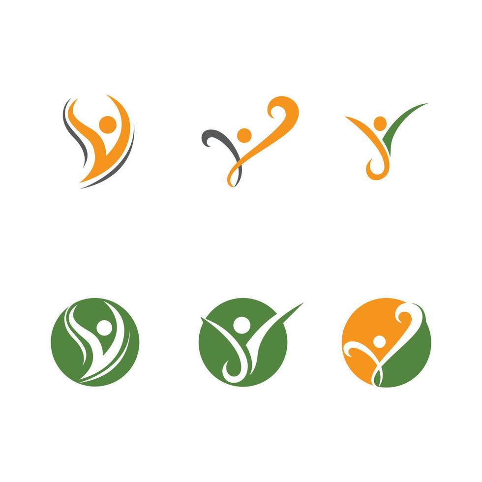 Human character logo sign vector