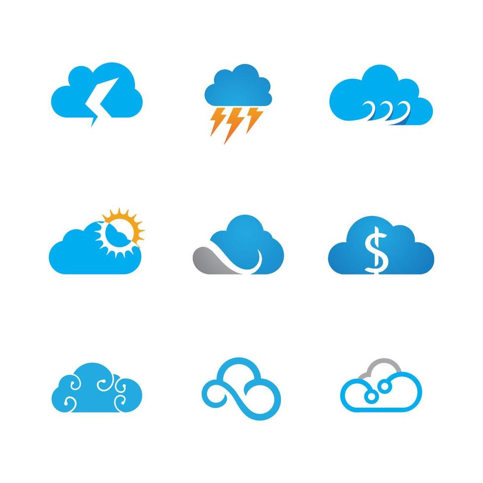 Cloud template vector