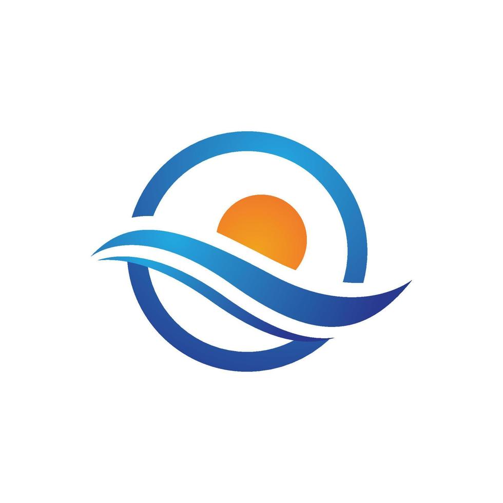 Water wave icon vector