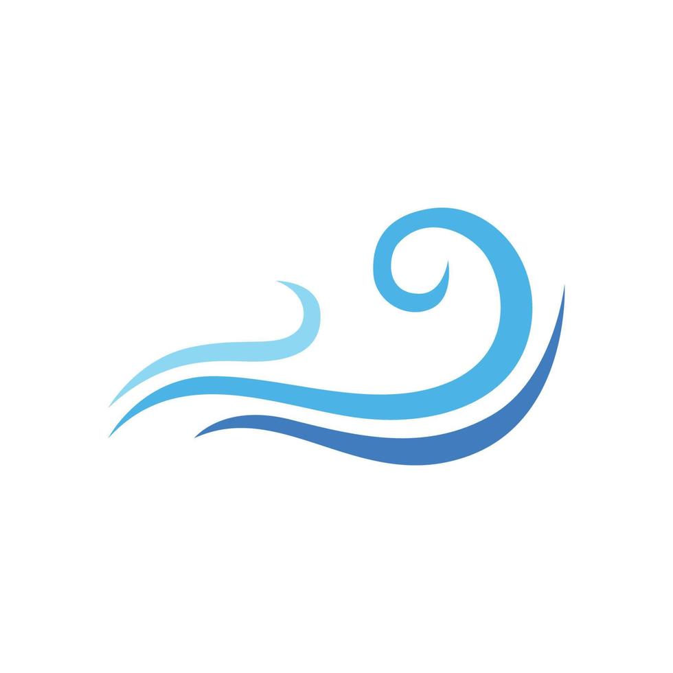 Water wave icon vector