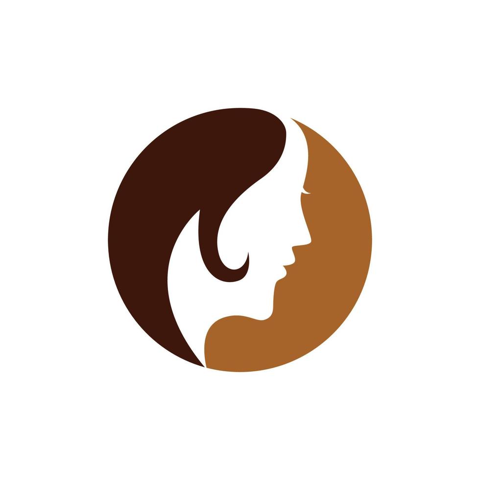 Woman face silhouette vector