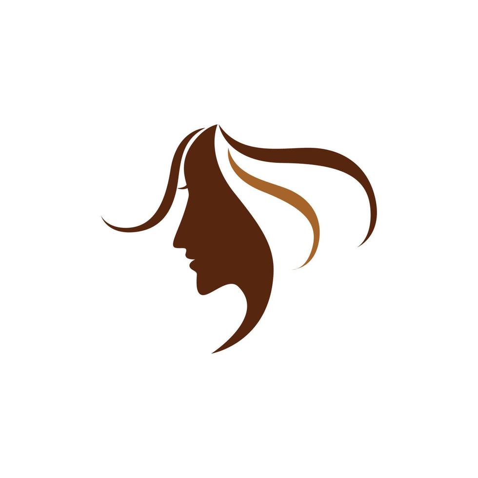 Woman face silhouette vector